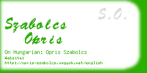 szabolcs opris business card